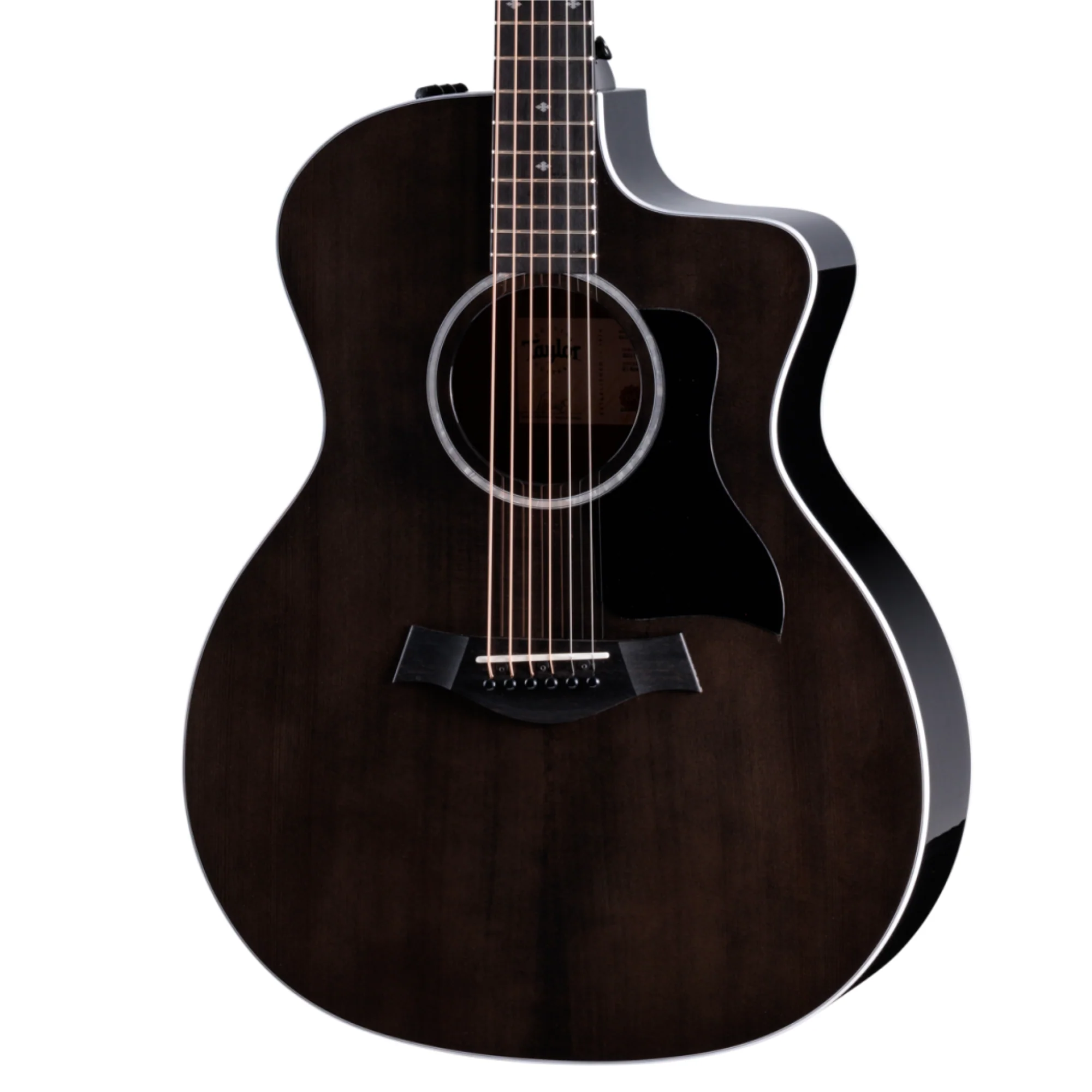 Taylor 214ce Special Edition Sapele/Engelman Acoustic Guitar - Trans Grey - Image 3
