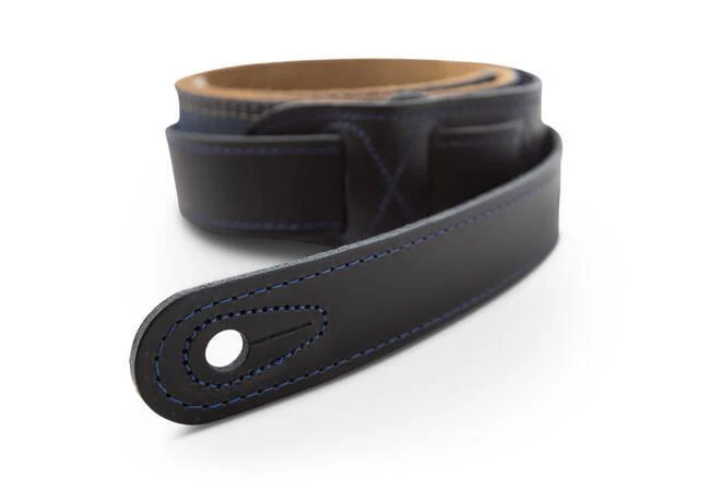 Taylor Blue Denim 2 Guitar Strap - Gold Logo - Image 2