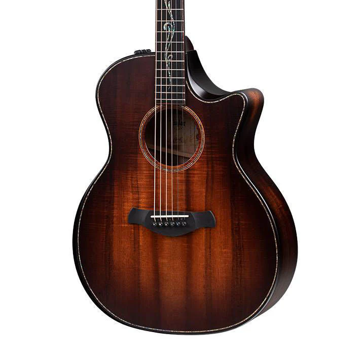 Taylor K24CE Builders EditionCutaway Acoustic Guitar with Pickup - Koa Silent Satin Kona Burst - Image 3