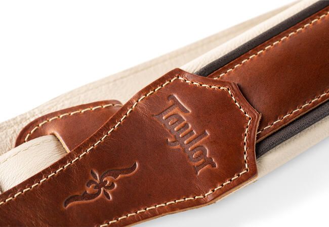 Taylor Renaissance Leather 2.5 Guitar Strap - Medium Brown - Image 3