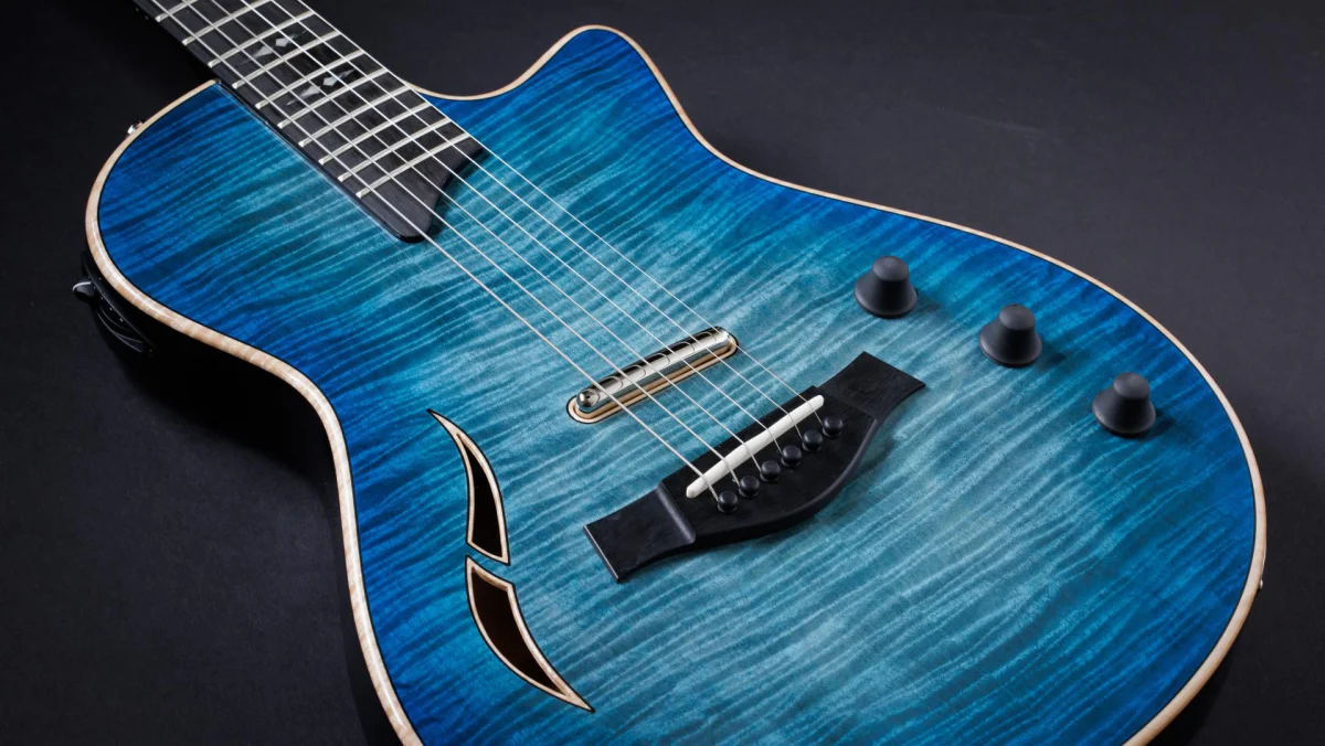 Taylor T5z Pro Hybrid Electric Acoustic Guitarin Harbor Blue - Image 3