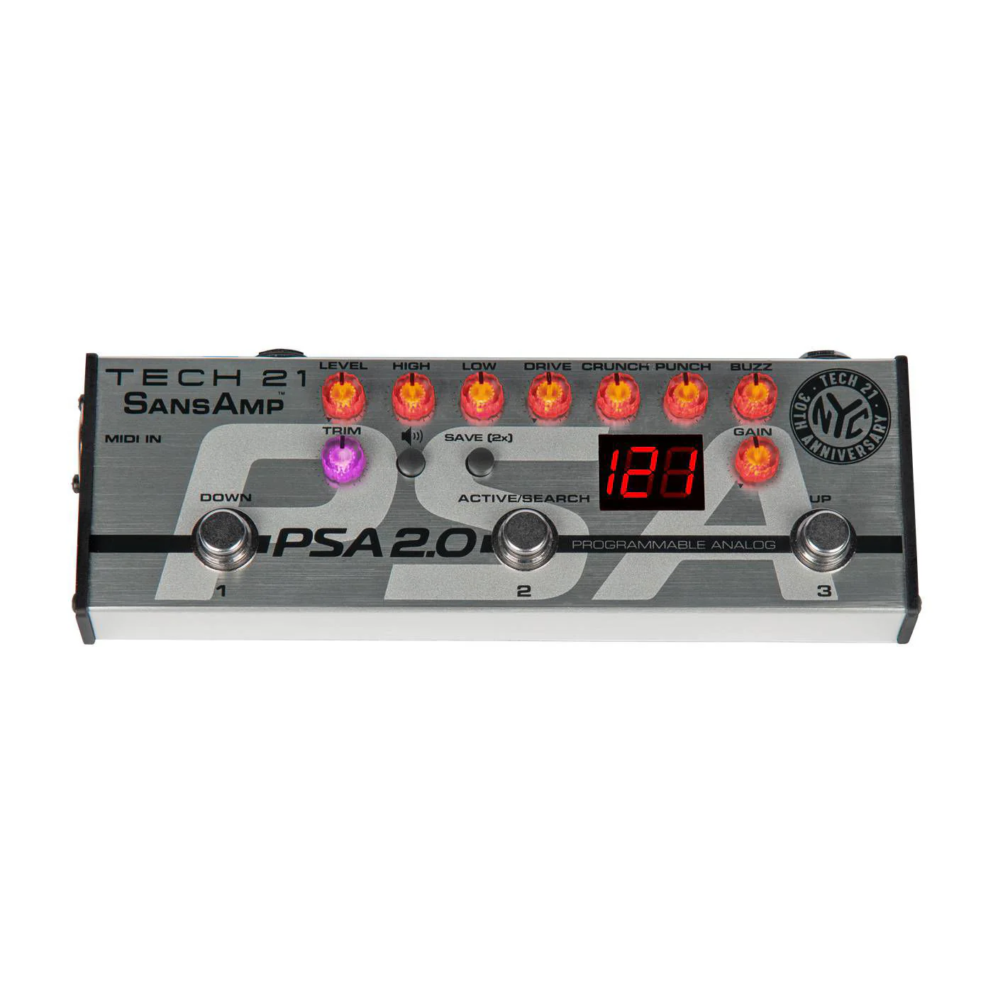 Tech 21 PSA 2.0 Programmable Preamp Guitar Pedal - Image 2