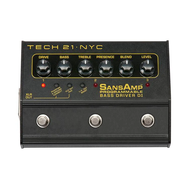 Tech 21 SansAmp Programmable Bass Driver DI Guitar Effects Pedal