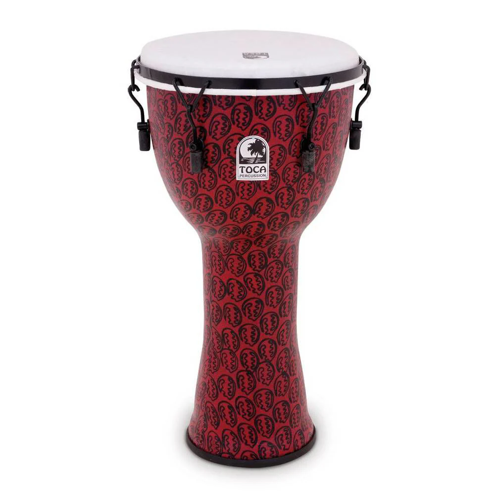 Toca Freestyle 2 Series Mechanically Tuned Djembe 12 in Red Mask - Image 2