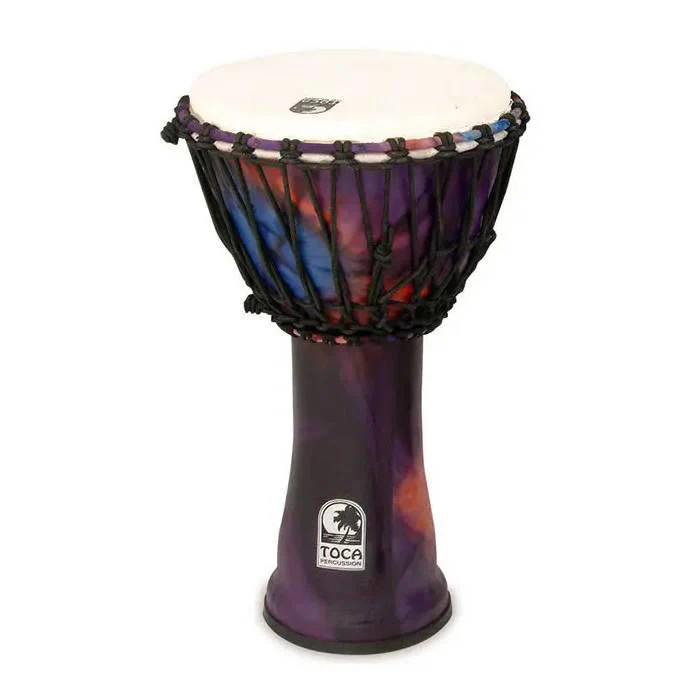 Toca Freestyle 2 Series Rope Tuned  Djembe 10 in Woodstock Purple - Image 2