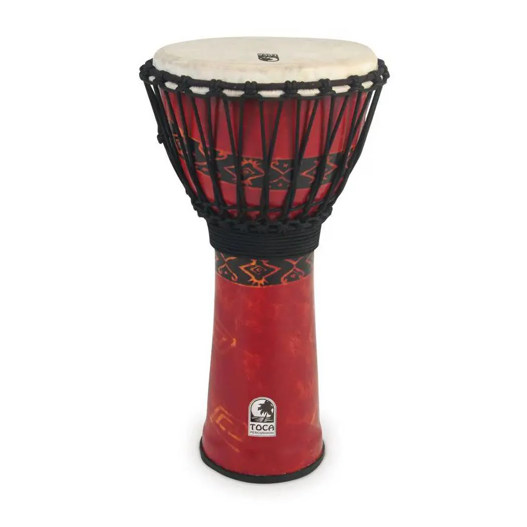 Toca Freestyle 2 Series Rope Tuned Djembe 12 in Bali Red - Image 2