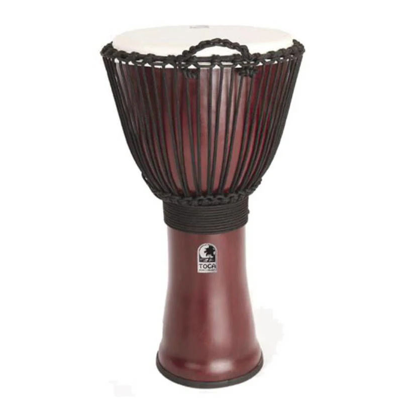 Toca Freestyle 2 Series Rope Tuned Djembe 12 in Red - Image 2