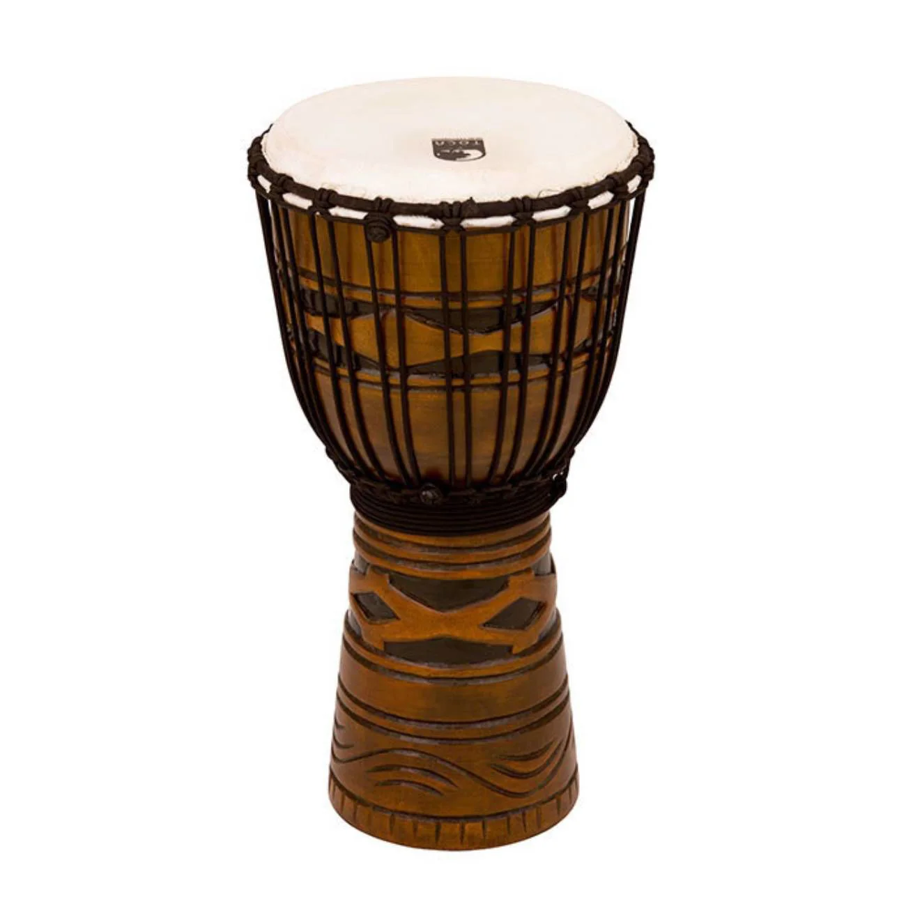 Toca Origins Series Wooden Djembe 12 Synthetic Head in African Mask