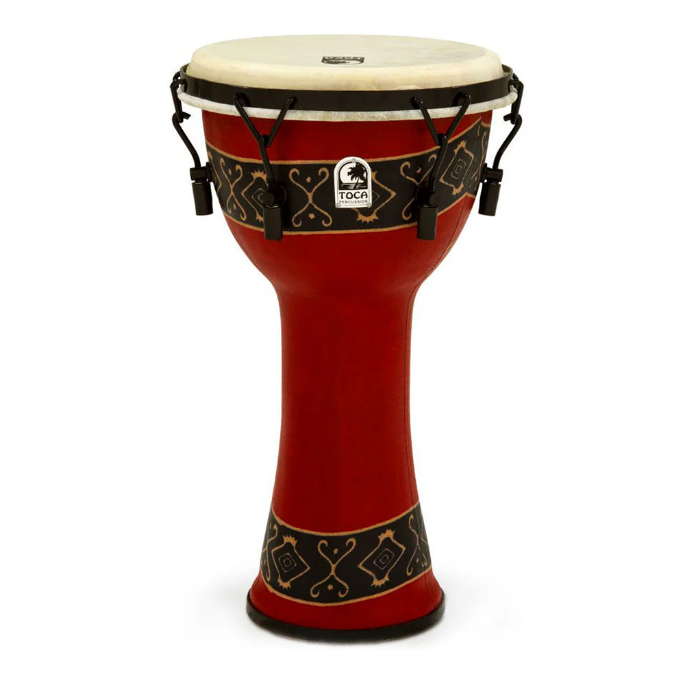 Toca Percussion Freestyle 2 Series Mech Tuned Djembe 9 in Bali Red - Image 2