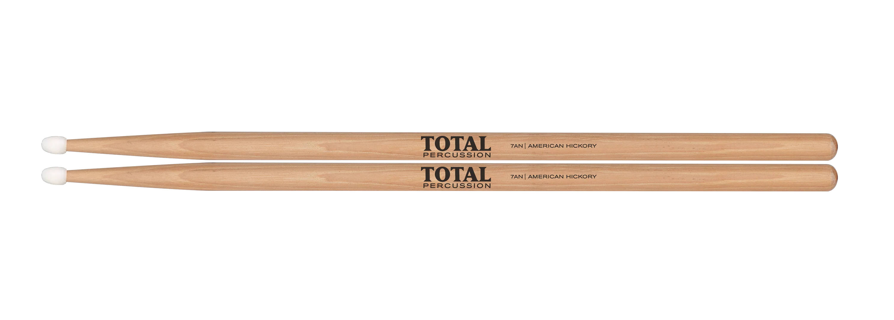 Total Percussion 7A Drumsticks in Natural - Nylon Tip - Image 2