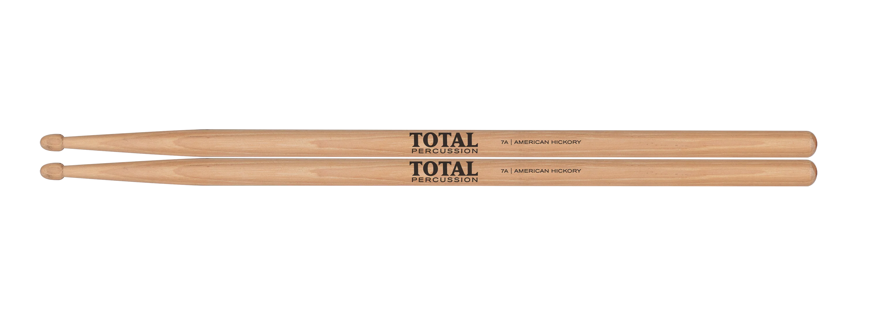 Total Percussion 7A Drumsticks in Natural - Wood Tip - Image 3