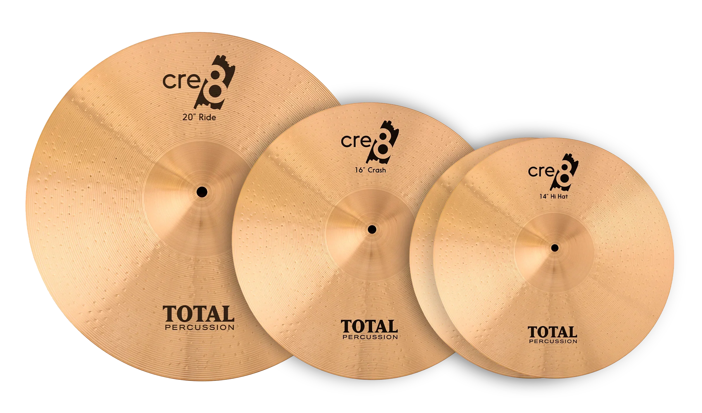 Total Percussion CRE8 Series Cymbals - BOX SET including Cymbal Bag - Image 2