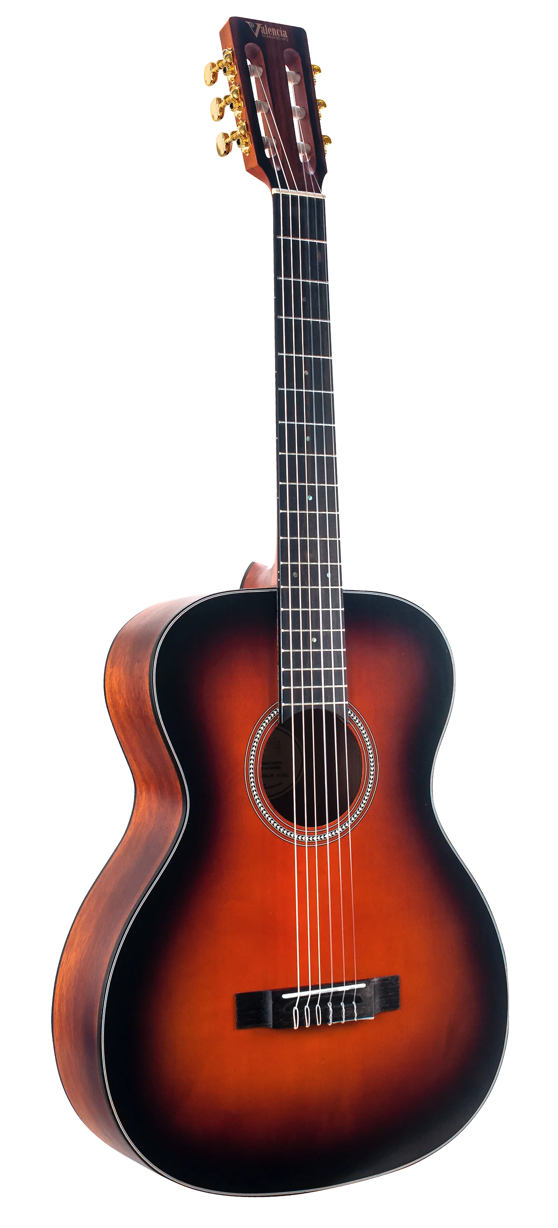 Valencia VA434CSB Full Size Classical Guitar in Classic Sunburst Satin - Image 2