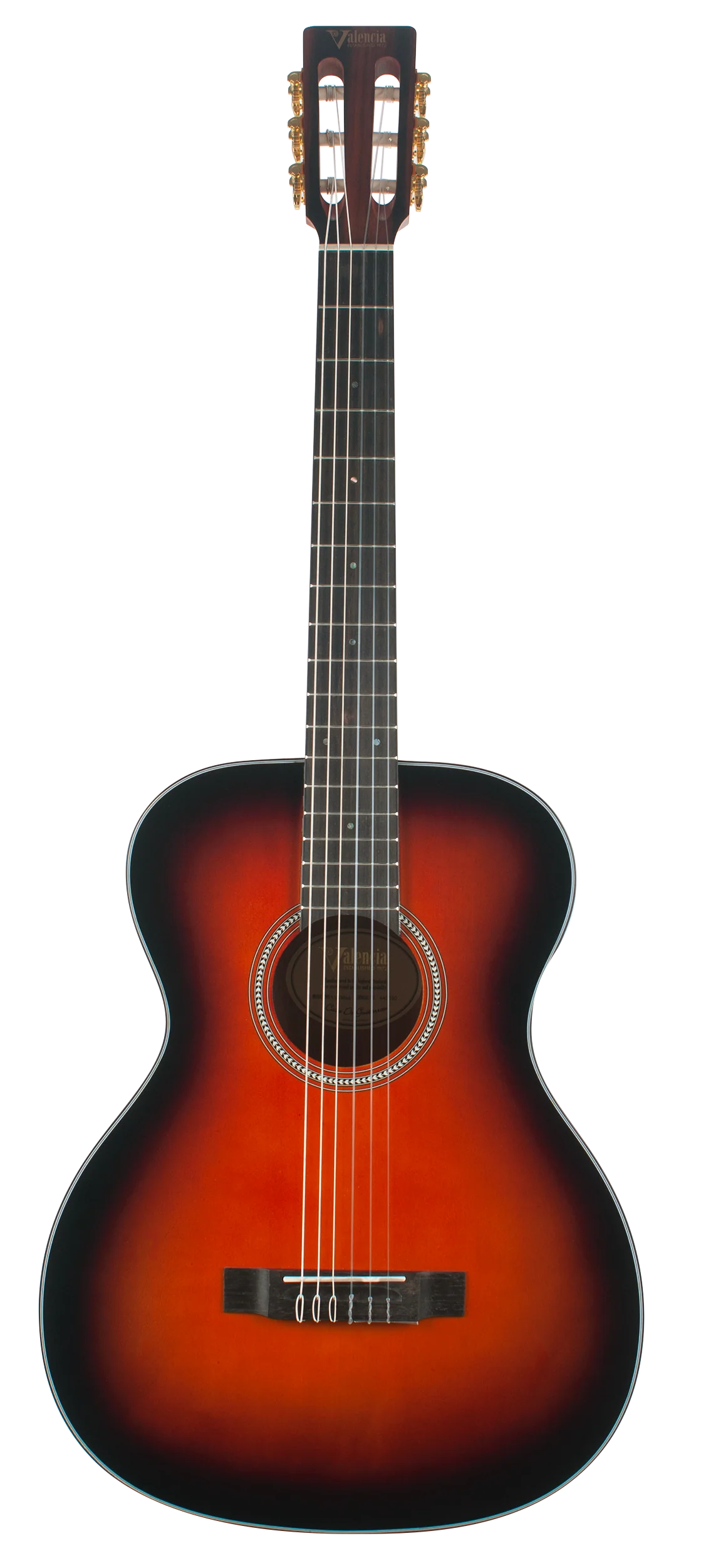 Valencia VA434CSB Full Size Classical Guitar in Classic Sunburst Satin - Image 3