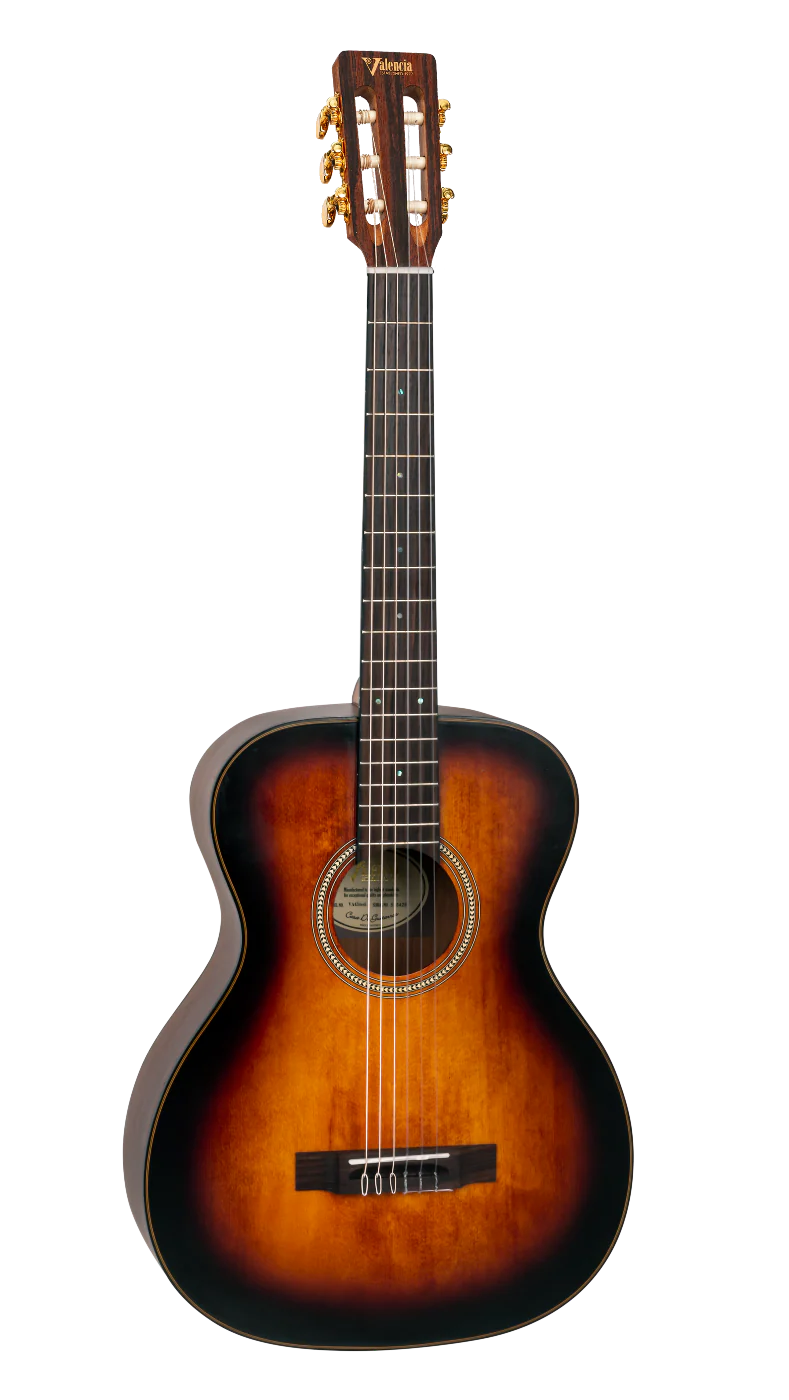 Valencia VA434CSB Full Size Classical Guitar in Classic Sunburst Satin - Image 6