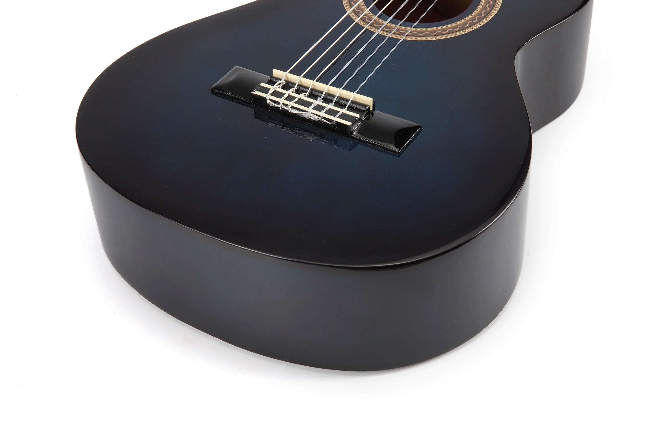 Valencia VC101BUS 1/4 Size Classical Guitar - Blue Sunburst - Image 6