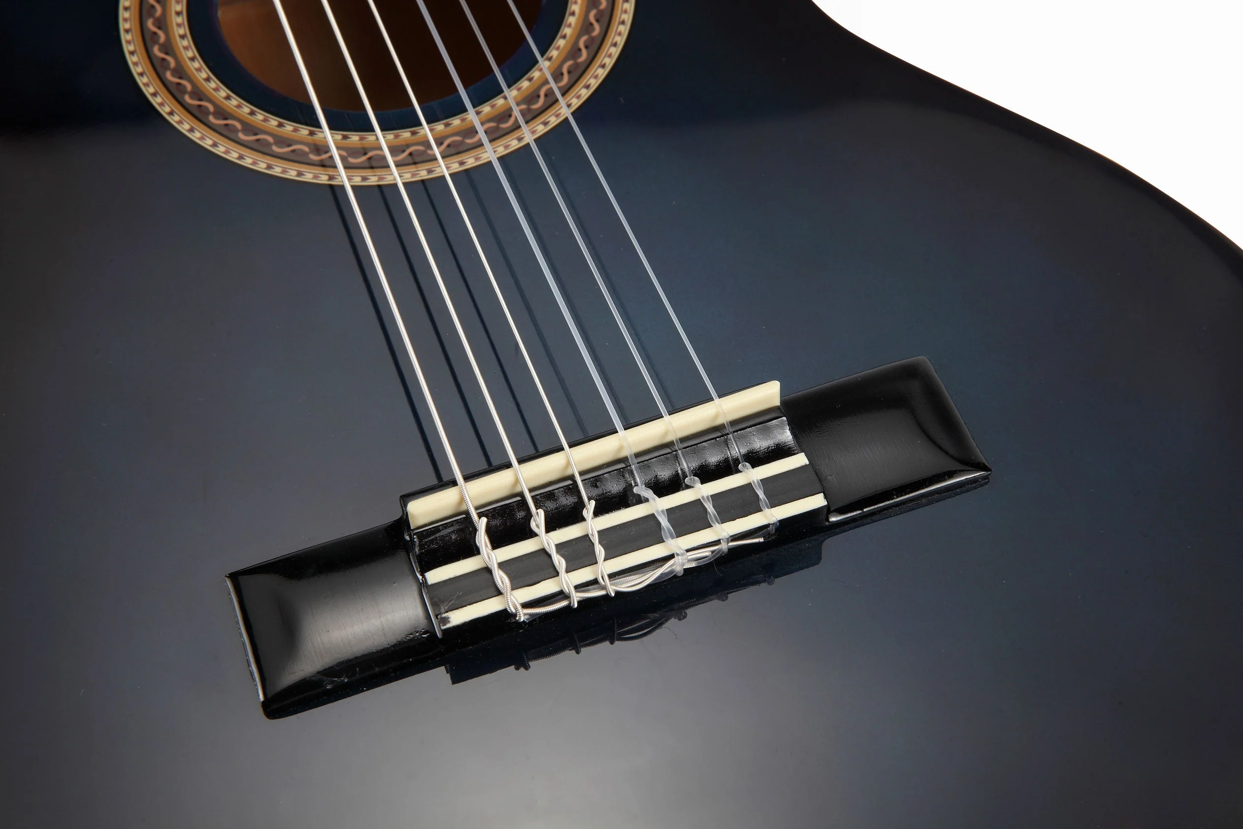 Valencia VC101BUS 1/4 Size Classical Guitar - Blue Sunburst - Image 7