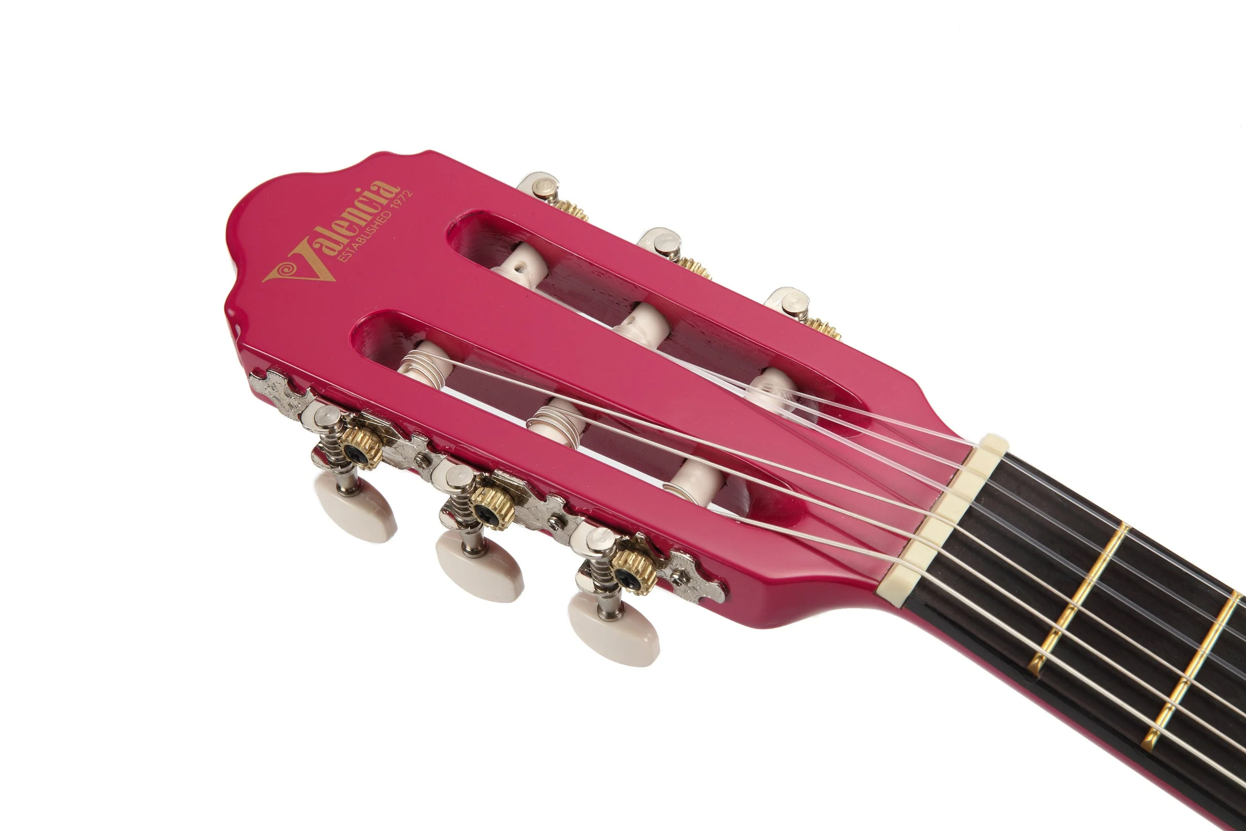 Valencia VC101PKS 1/4 Size Classical Guitar - Pink Sunburst - Image 8
