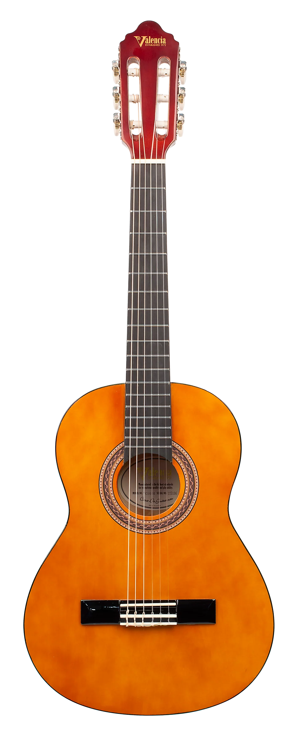 Valencia VC102 1/2 Size Classical Guitar - Natural - Image 2