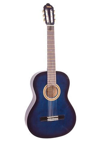 Valencia VC102BUS 1/2 Size Classical Guitar - Blue Sunburst - Image 13