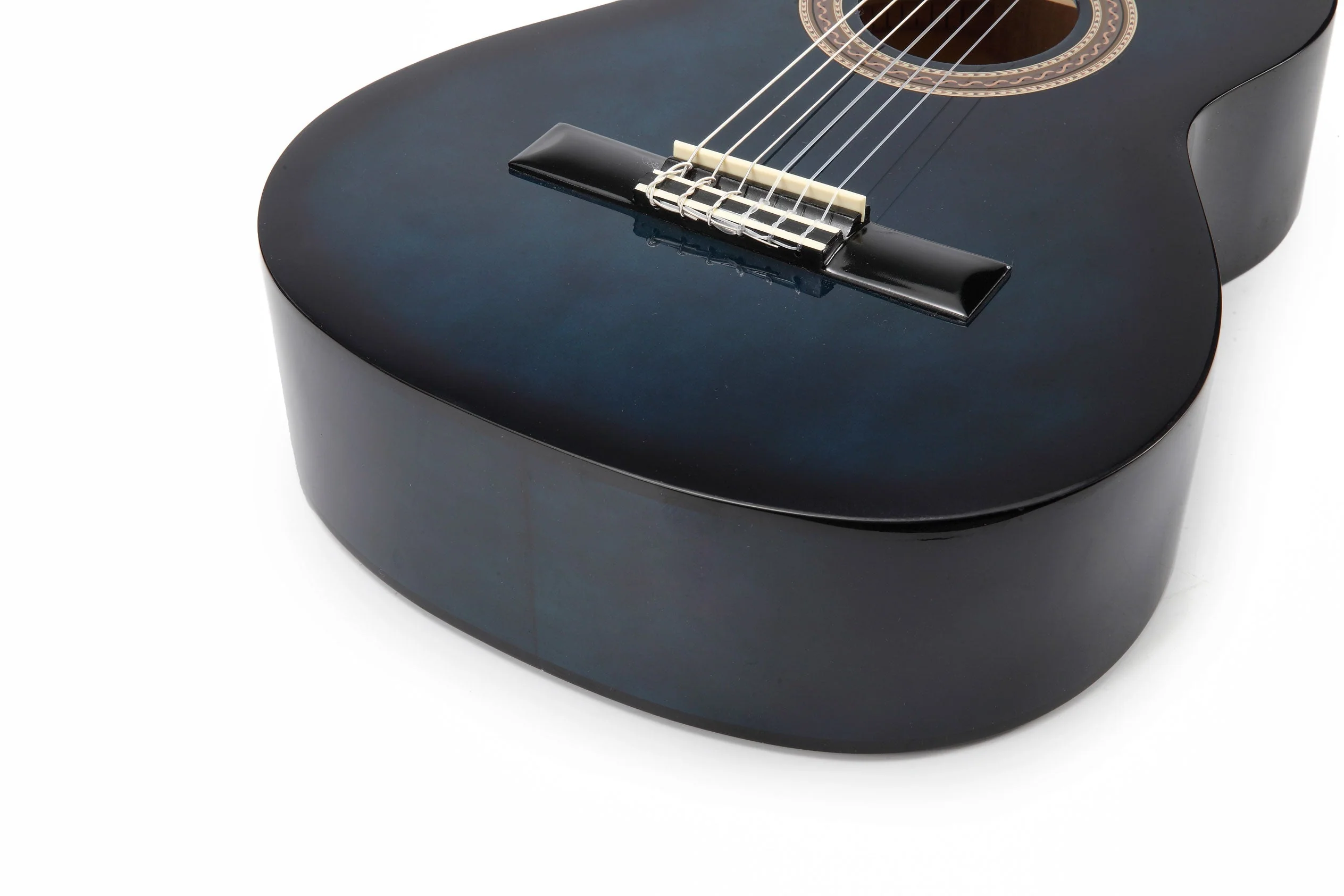 Valencia VC102BUS 1/2 Size Classical Guitar - Blue Sunburst - Image 9