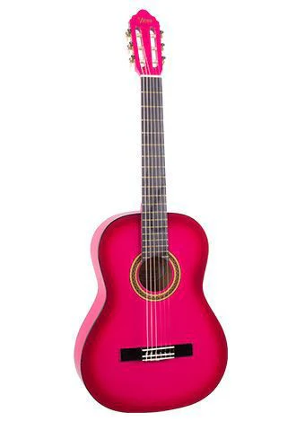 Valencia VC102PKS 1/2 Size Classical Guitar - Pink Sunburst - Image 10