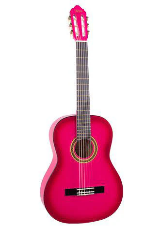 Valencia VC102PKS 1/2 Size Classical Guitar - Pink Sunburst - Image 14