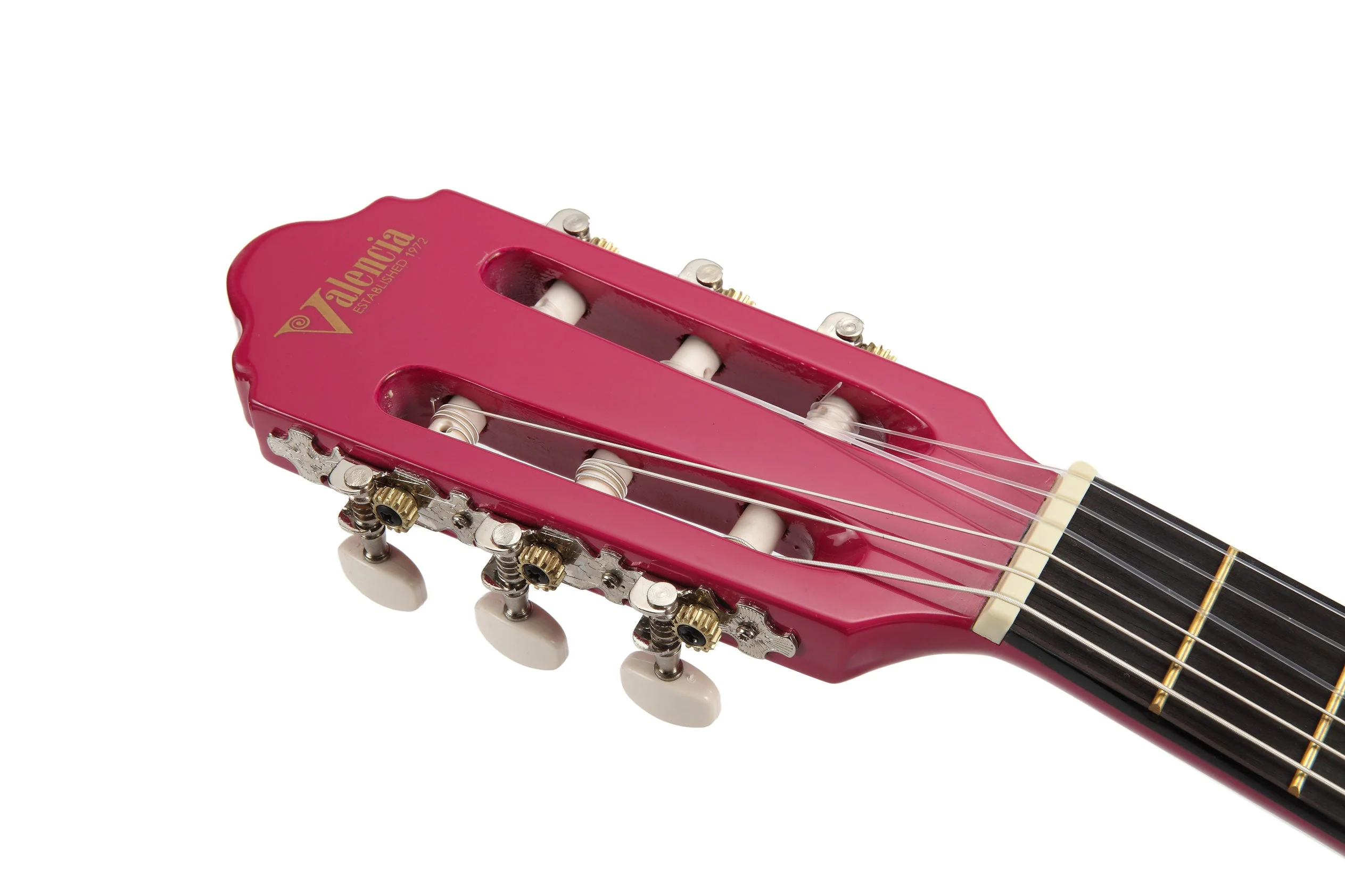 Valencia VC102PKS 1/2 Size Classical Guitar - Pink Sunburst - Image 8