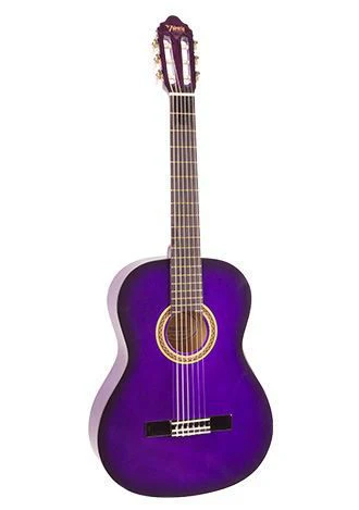 Valencia VC102PPS 1/2 Size Classical Guitar - Purple Sunburst - Image 3