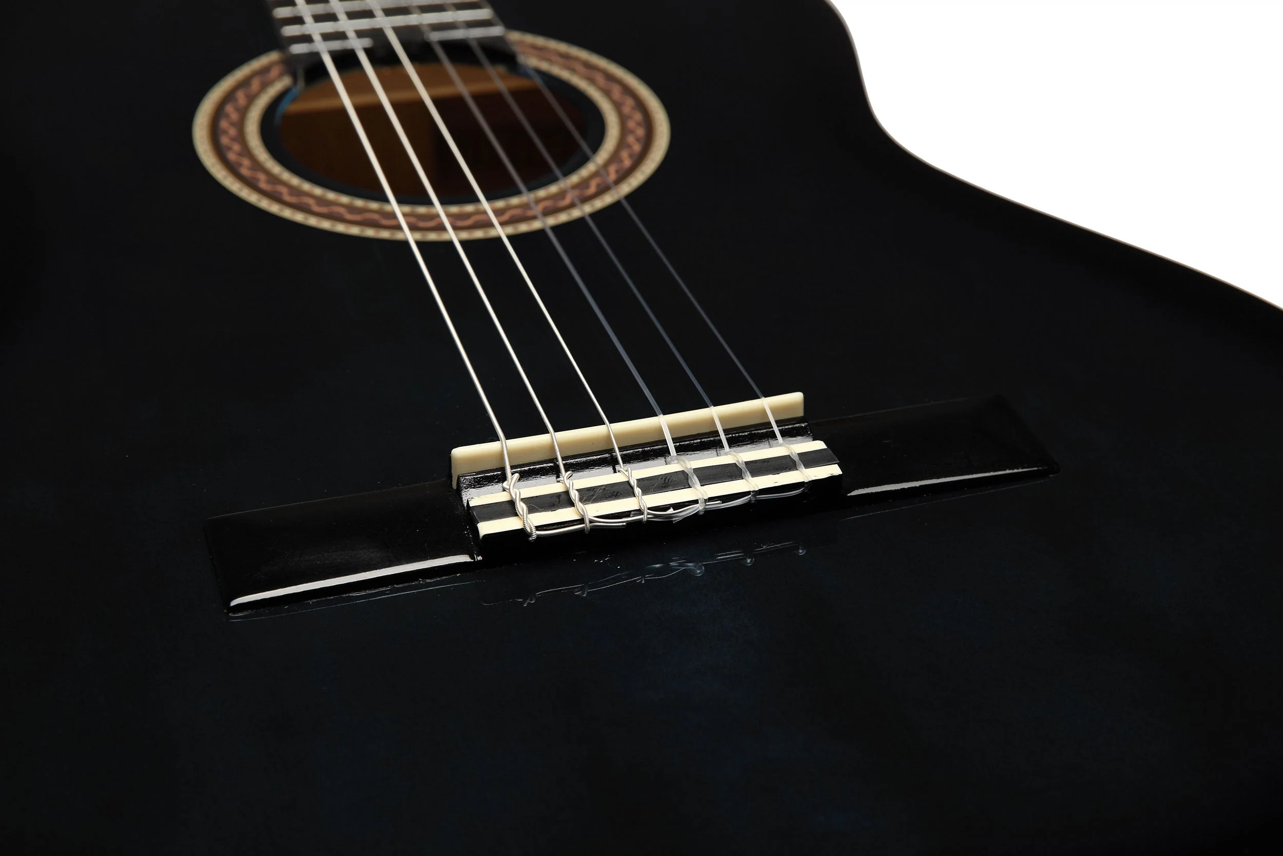 Valencia VC104BK 4/4 Size Classical Guitar - Black - Image 6