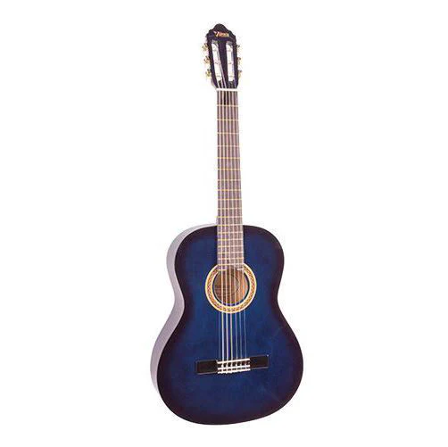 Valencia VC104BUS 4/4 Size Classical Guitar - Blue Sunburst - Image 13