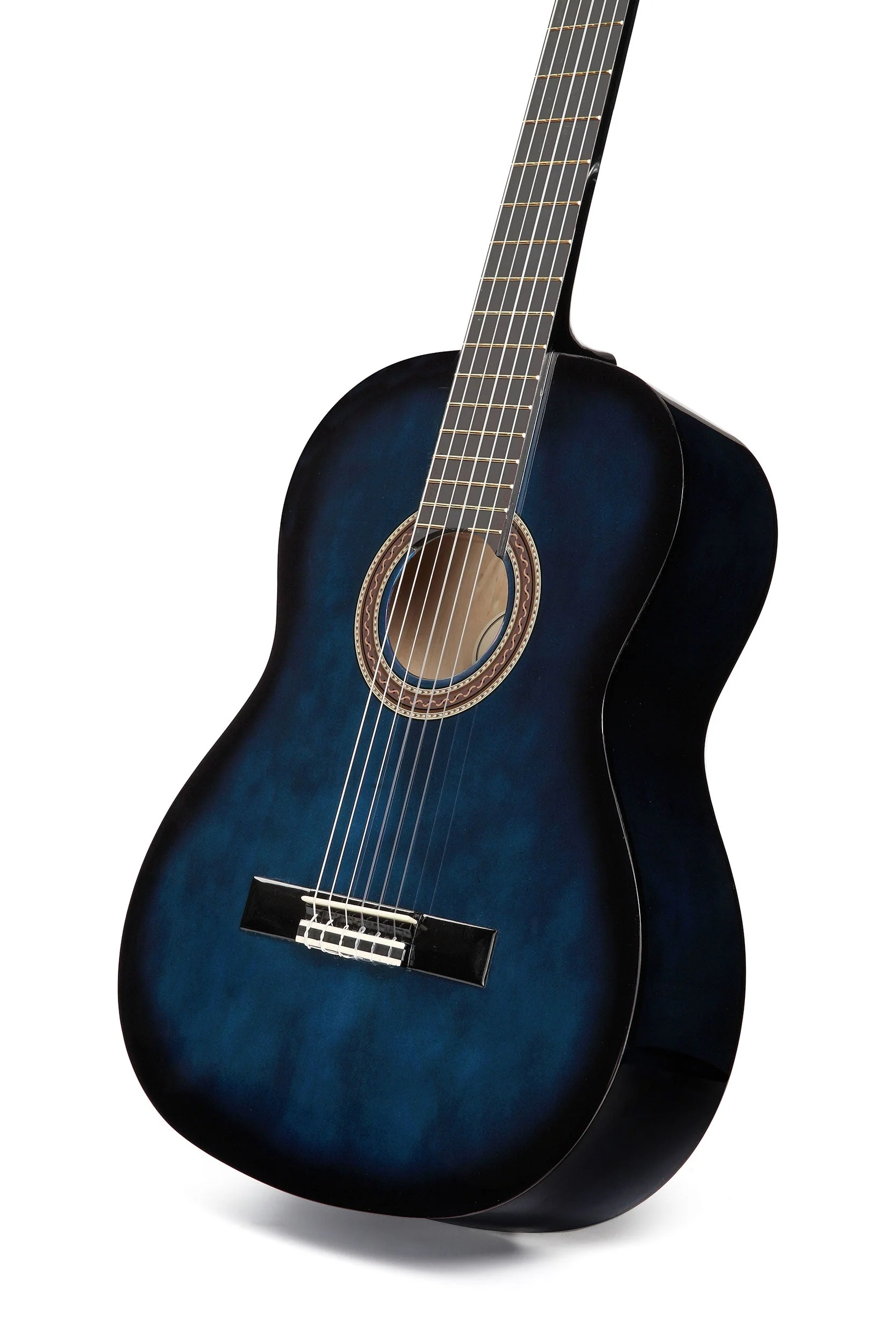 Valencia VC104BUS 4/4 Size Classical Guitar - Blue Sunburst - Image 8