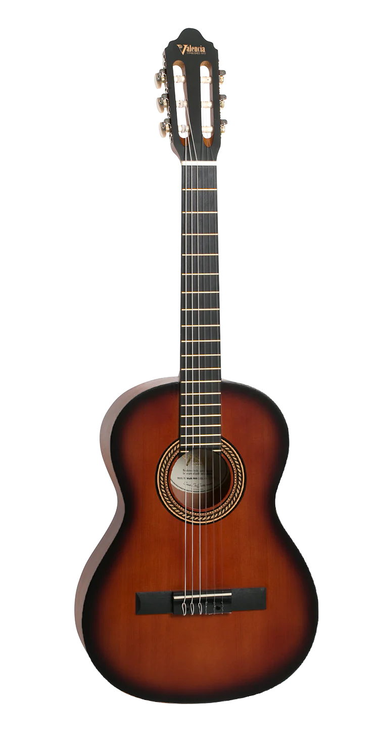 Valencia VC203CSB 3/4 Size Classical Guitar in Classic Sunburst Satin - Image 3