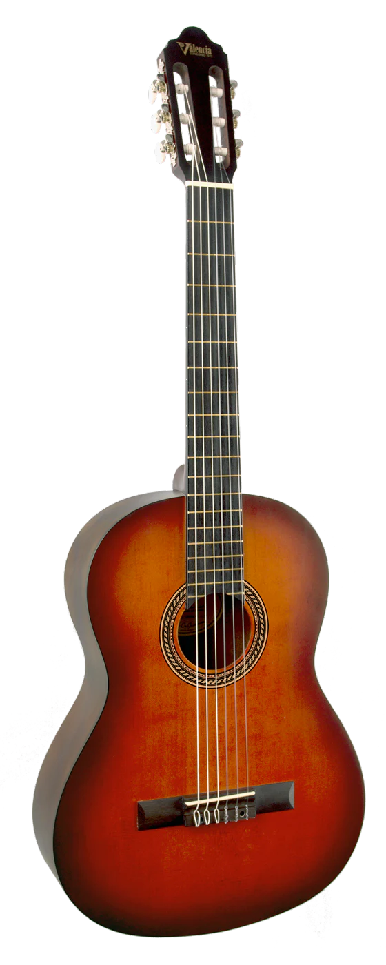 Valencia VC204CSB Full Size Classical Guitar in Classic Sunburst Satin - Image 4