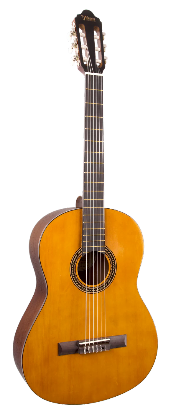Valencia VC204H 4/4 Classical Guitar Antique Natural Satin - Image 4