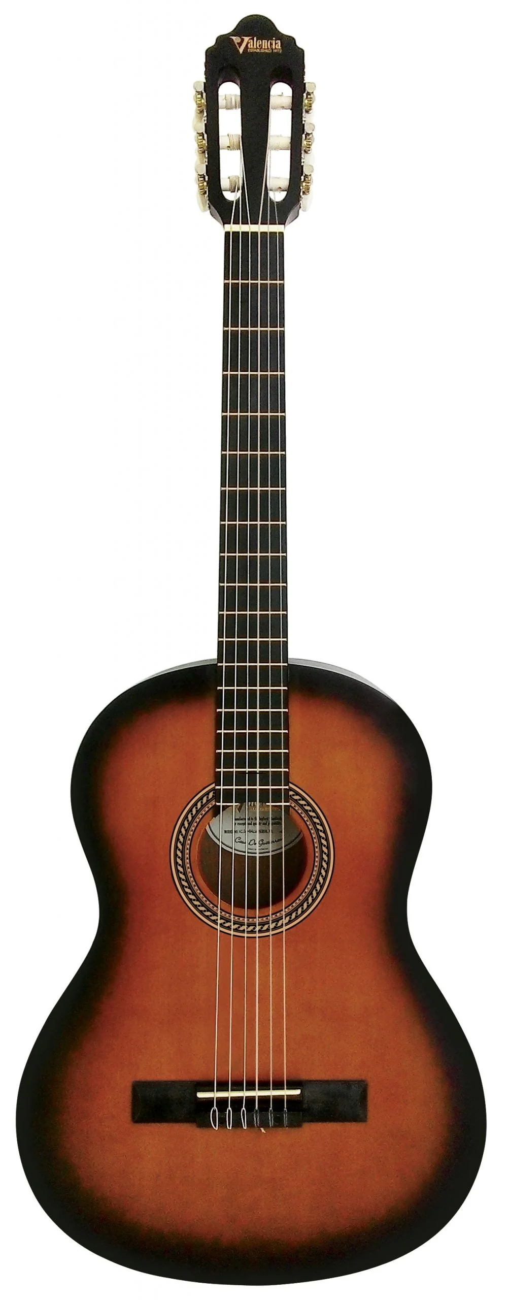 Valencia VC204HCSB Full Size Classical Guitar - Classic Sunburst Satin - Image 2