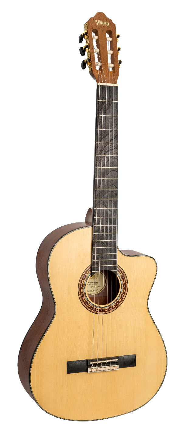 Valencia VC304CE Full Size Classical Guitar with Pickup in Natural Satin - Image 15