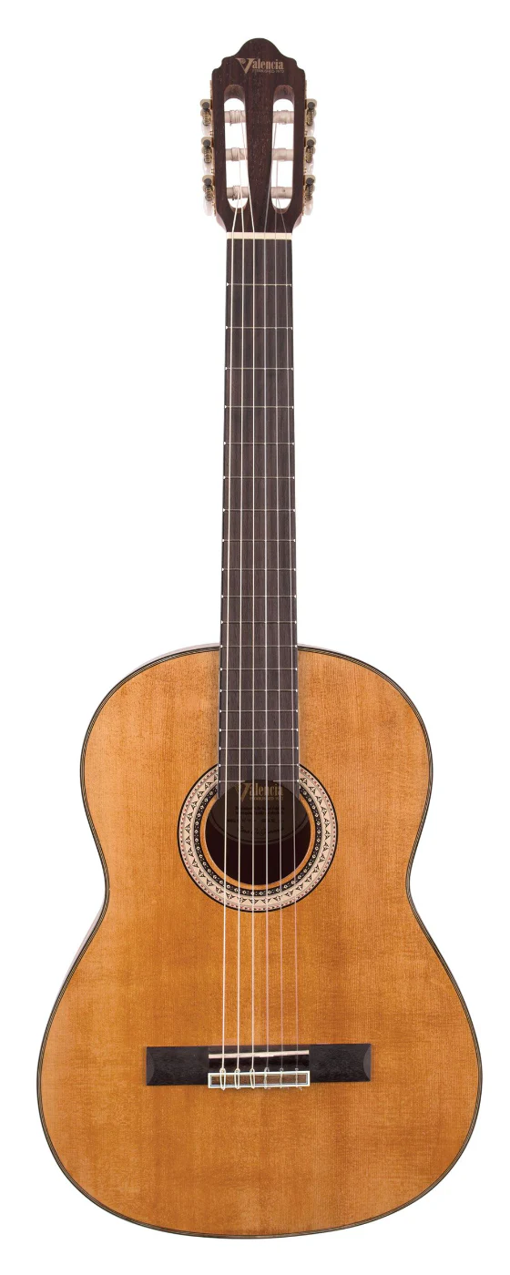 Valencia VC404 Full Size Classical Guitar in Vintage Natural Satin - Image 4