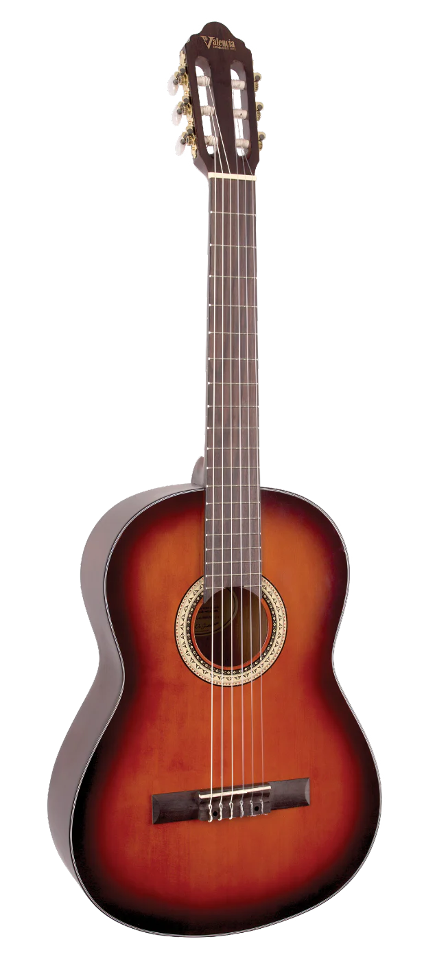 Valencia VC404CSB Full Size Classical Guitar in Classic Sunburst Satin - Image 2