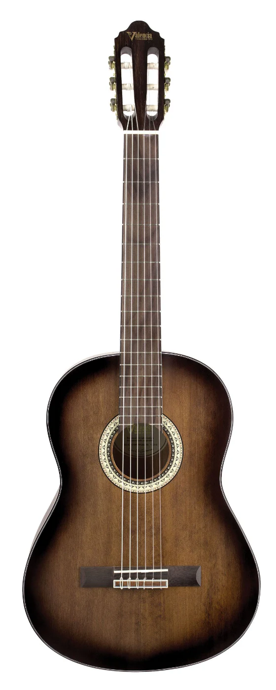 Valencia VC404HSB Full Size Classical Guitar in Historic Sunburst Satin - Image 4