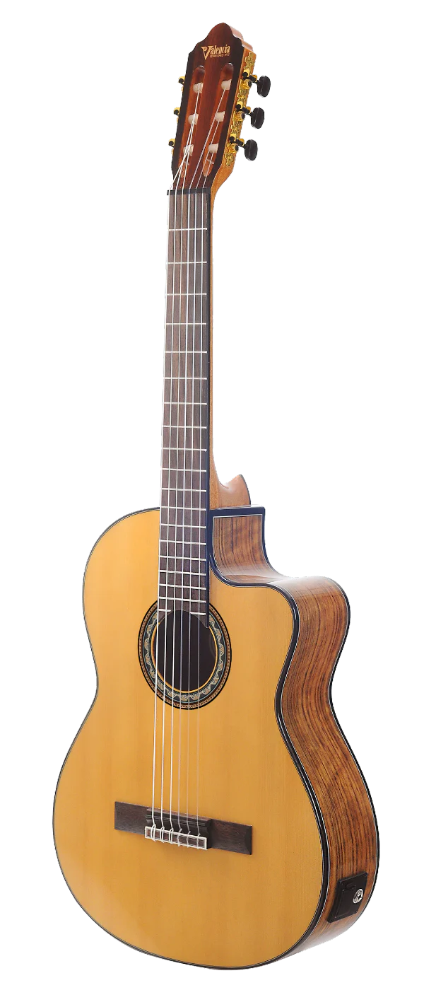 Valencia VC564CE Full Size Classical Guitar with Pickup in Natural High Gloss - Image 12