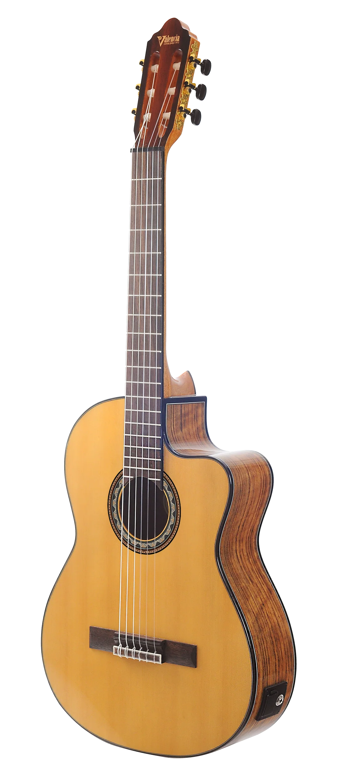 Valencia VC564CE Full Size Classical Guitar with Pickup in Natural High Gloss - Image 3