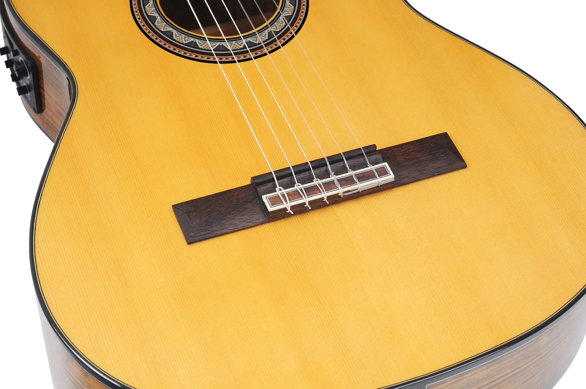 Valencia VC564CE Full Size Classical Guitar with Pickup in Natural High Gloss - Image 7