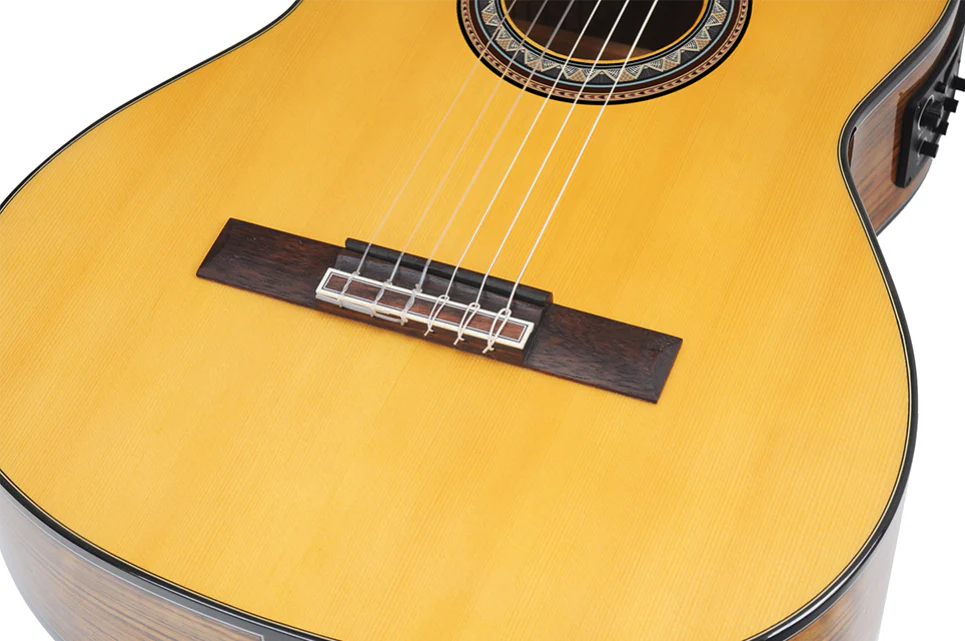 Valencia VC564CEL Full Size Left Hand Classical Guitar with Pickup in  Natural High Gloss - Image 14