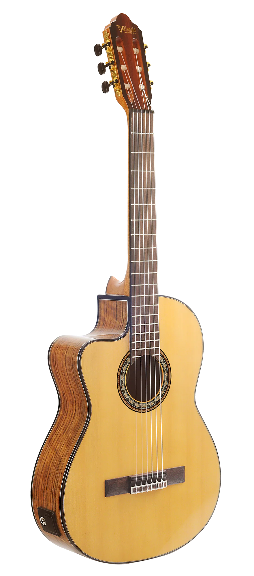 Valencia VC564CEL Full Size Left Hand Classical Guitar with Pickup in  Natural High Gloss - Image 2
