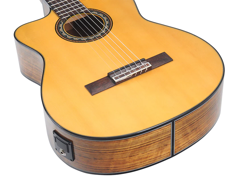 Valencia VC564CEL Full Size Left Hand Classical Guitar with Pickup in  Natural High Gloss - Image 6