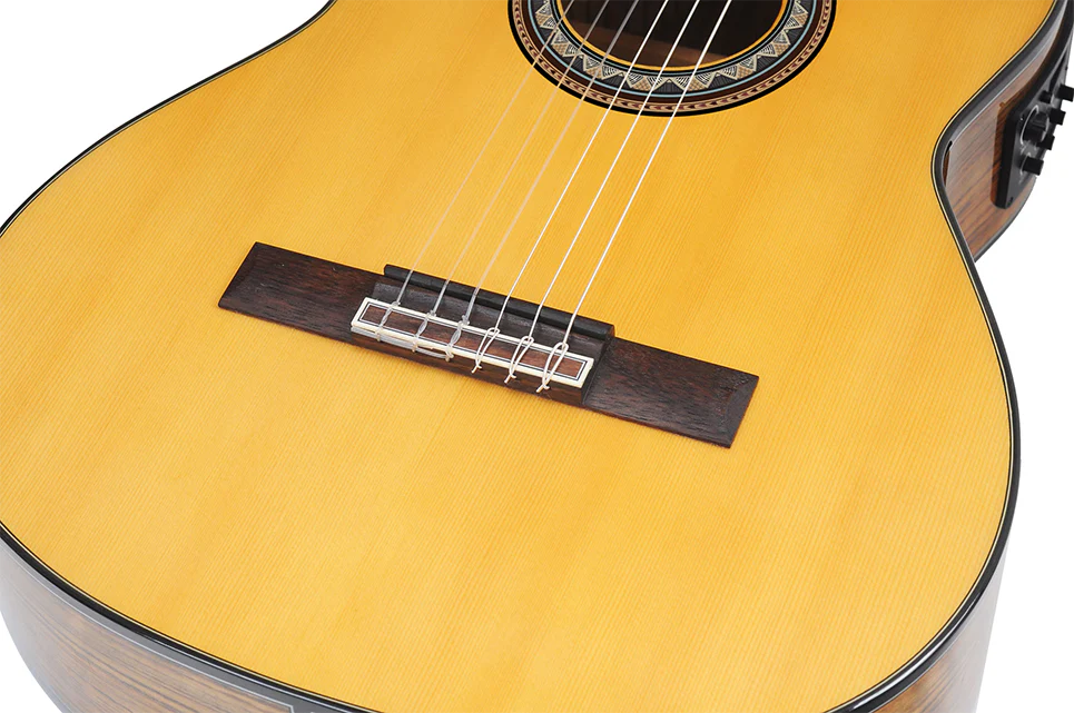 Valencia VC564CEL Full Size Left Hand Classical Guitar with Pickup in  Natural High Gloss - Image 7