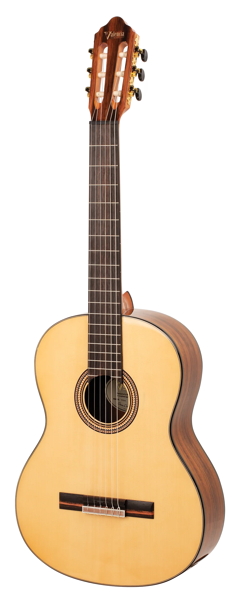 Valencia VC564L Full Size Left Hand Classical Guitar in Natural High Gloss