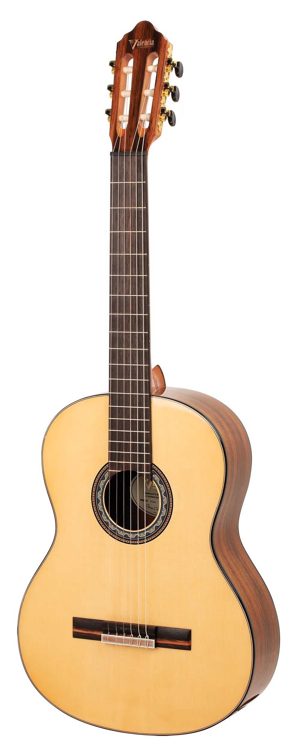 Valencia VC564L Full Size Left Hand Classical Guitar in Natural High Gloss - Image 2
