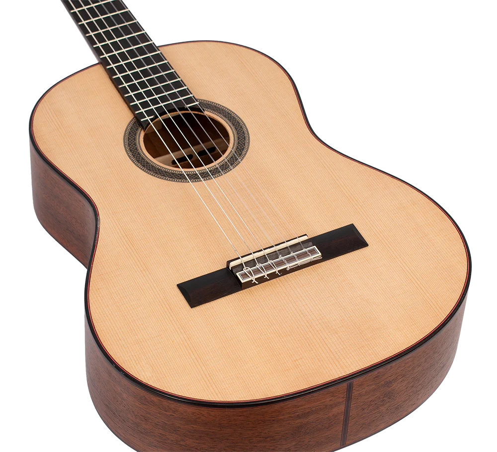 Valencia VC704 Solid Top Classical Guitar in Natural Satin - Image 3
